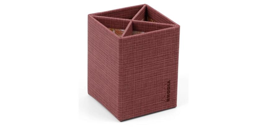 Rhodia collection ORANGE Botanique - pot à crayons, 8 x 8 x 11 cm - Amaranthe