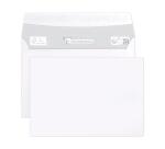 Enveloppe Clairefontaine 90 g/m² sans fenêtre blanche avec bande de protection - Paquet de 25