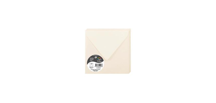 Enveloppe Pollen Clairefontaine 120 g/m² sans fenêtre avec bande de protection couleur - Paquet de 20