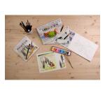 Aquarelle Prédessiné bloc collé 12F A4 300g