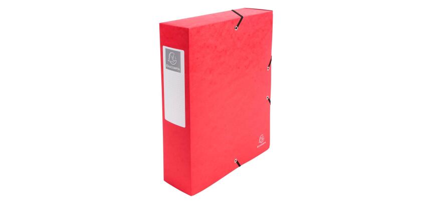 Archivbox aus Colorspan-Karton 600g, Rückenbreite 80mm mit Etikett, 25x33cm für DIN A4