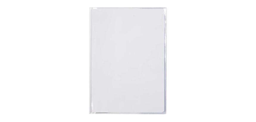 Protège-cahiers cristalux avec rabats marque-pages PVC 22/100ème A4 - Incolore