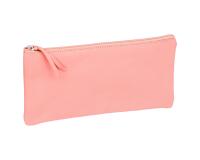 CUIR TEINTÉ Trousse plate 22x11 cm Corail