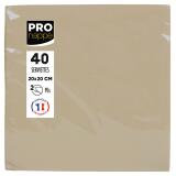 Paquet de 40 serviettes micro-gaufrées ouate 2 plis - 38x38 cm