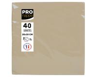 Pack of 40 micro-embossed 2-ply wadding napkins - 38x38 cm