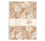 Cocoa motif, Cahier reliure intégrale A4 - 21 x 29,7 cm, 148 pages, Ligné + marge, ass. - Cacao