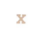 Lettre X kraft 20cm - Kraft