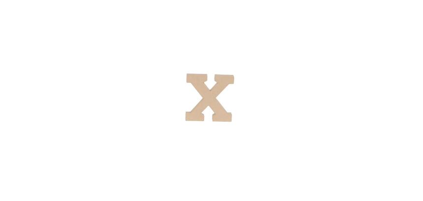 Lettre X kraft 20cm - Kraft