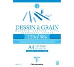 Dessin à Grain bloc collé 40F A4 125g