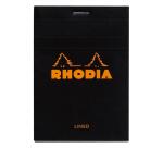 Bloc agrafé Rhodia N°12 8,5x12 cm 80 feuillets ligné 80g - Noir