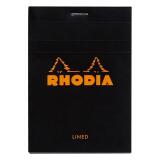 Bloc agrafé Rhodia N°12 8,5x12 cm 80 feuillets ligné 80g - Noir