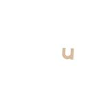 Petite lettre kraft u 8,5cm - Kraft