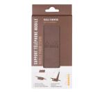 Rhodiarama support pour téléphone mobile simili cuir italien 13x8x8,5 cm - Chocolat