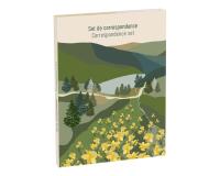 La Vie en Vosges, Set de correspondance 12x16,5 cm contenant 8 cartes simples 11x15,5 cm assorties et 8 enveloppes Pollen C6 blanc naturel