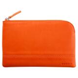 Rhodiarama pochette zippée en simili cuir - taille S (11x17 cm) - Tangerine