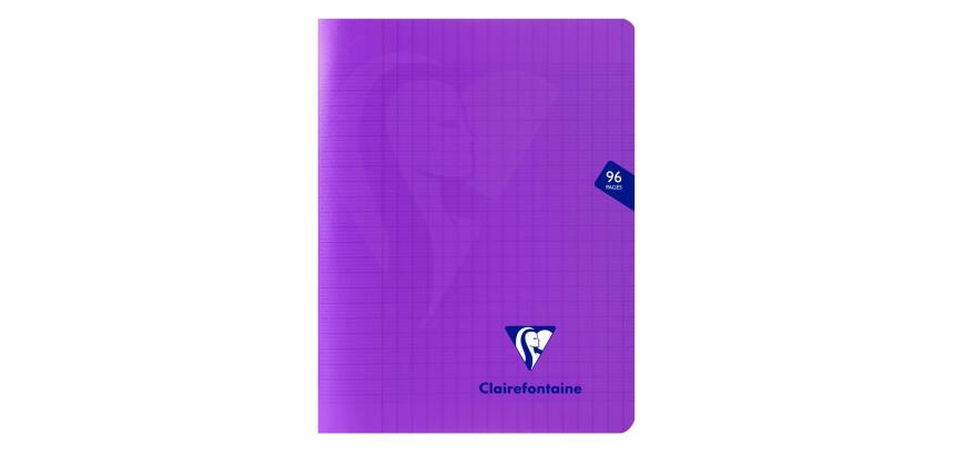 Cahier piqué Mimesys 17x22cm 96 pages grands carreaux couverture polypropylène