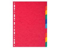 Tabbladen in glanskarton 225g - 10 tabs - A4 - Geassorteerd