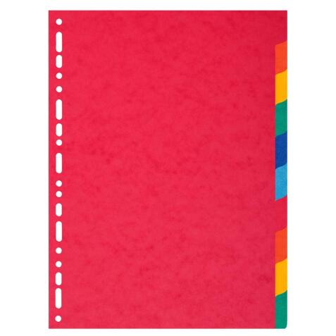 Divider Pressbd Lwght A4 10P - Assorted colours