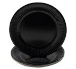 Kartonnen bord rond 230 mm zwart - 20 stuks