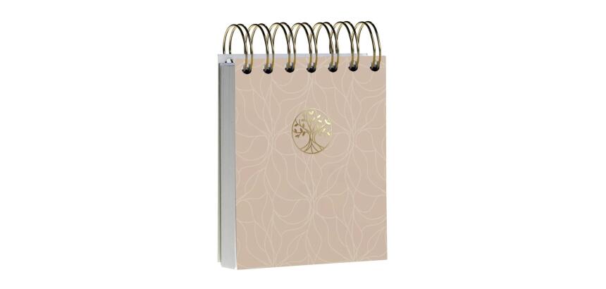 Inspire, Bloc reliure intégrale en-tête 9x11 cm, 160 feuilles, uni, ass.