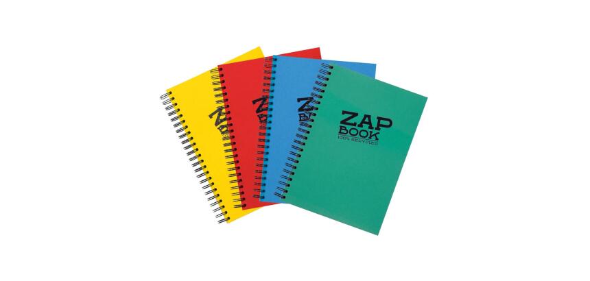 Zap Book carnet spiralé 160F A4 80g - Assortiment mixte