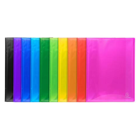 Carpeta de fundas Iderama® polipropileno semi-rígido 5/10º - (Vistas: 80 Fundas: 40) - 24x32 cm para A4 - Colores surtidos