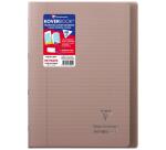 Cahier piqué Koverbook A4 96 pages ligné + marge couverture polypropylène transparent - Assortis