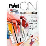 Paint'ON n°6 bloc collé 24F A5 250g assorti 6x4F - Assortiment