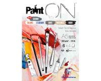 Paint'ON n°6 bloc collé 24F A5 250g assorti 6x4F - Assortiment