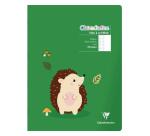 Cahier de poésie piqué Clairenfantine 24x32cm 48p grands carreaux + uni Couleur aléatoire - Assortis