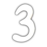 Petit chiffre 3 12cm - Blanc