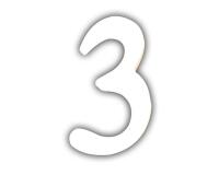 Petit chiffre 3 12cm - Blanc