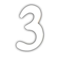 Petit chiffre 3 12cm - Blanc