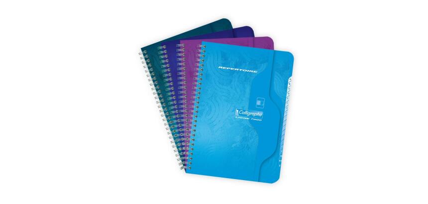 Répertoire reliure intégrale 7000 A5 180 pages petits carreaux 70 g - Assortis