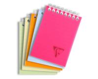 Bloc reliure intégrale Linicolor FRESH en-tête A7 160 pages détachables petits carreaux couverture plastique polypropyène rainuré Couleur aléatoire - Assortis