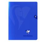 Mimesys cahier piqué 17x22cm 48 pages grands carreaux couverture polypropylène - Bleu marine