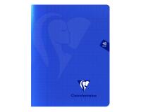 Mimesys cahier piqué 17x22cm 48 pages grands carreaux couverture polypropylène - Bleu marine