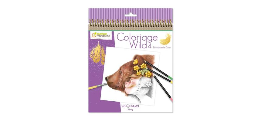 Carnet de coloriage Wild 4 - Violet