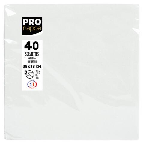 Servilletas 38x38 cm - Blanco