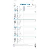 Calendrier bloc mensuel avec feuillets détachables sans support 15,5 x 28,5 cm 2026