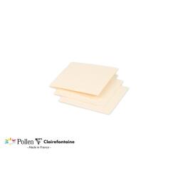 Paquet de 25 cartes pliées Pollen 110x110mm 210g/m2