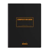 Rhodia Classic Composition book 19x25 cm ligné+M 7 mm 160 pages 80g non microperforé - Noir