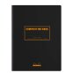 Rhodia Classic Composition book 19x25 cm ligné+M 7 mm 160 pages 80g non microperforé - Noir