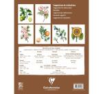 Aquarelle Prédessiné Botanique bloc collé 15F 24x30cm 300g