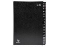 Trieur rigide Economique Ordonator 32 compartiments numériques - 24x34cm - Noir