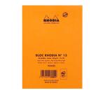 Bloc agrafé Rhodia N°13 10,5x14,8 cm 80 feuillets ligné 80g - Orange