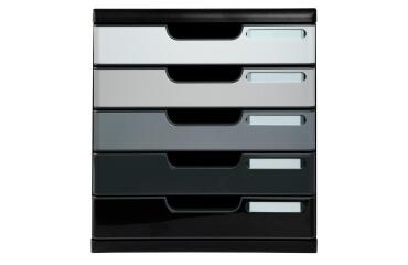 Cassettiera Modulo 5 cassetti chiusi - Sfumature di grigio
