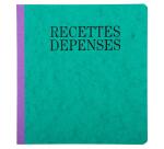 Piqûre 21x19cm recettes-dépenses 80 pages - Couleurs assorties
