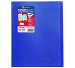 Cahier piqué Koverbook 24x32cm 96 pages grands carreaux couverture polypropylène transparent - Assortis