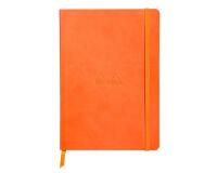Rhodiarama carnet souple A5 160 pages ligné papier ivoire 90g fermeture élastique - Tangerine